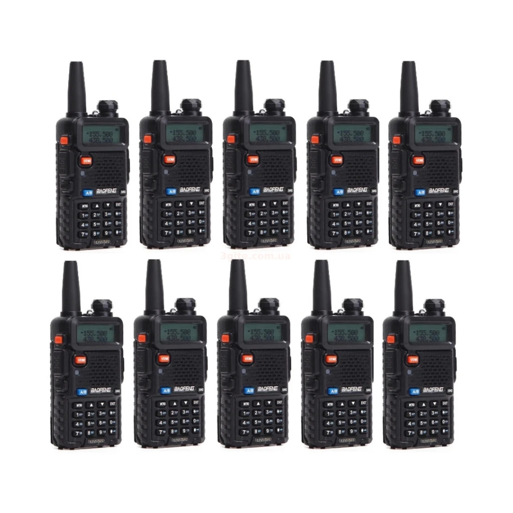 Портативна рація Baofeng UV-5R Black Ten Pack комплект 10 шт (2200000758972)