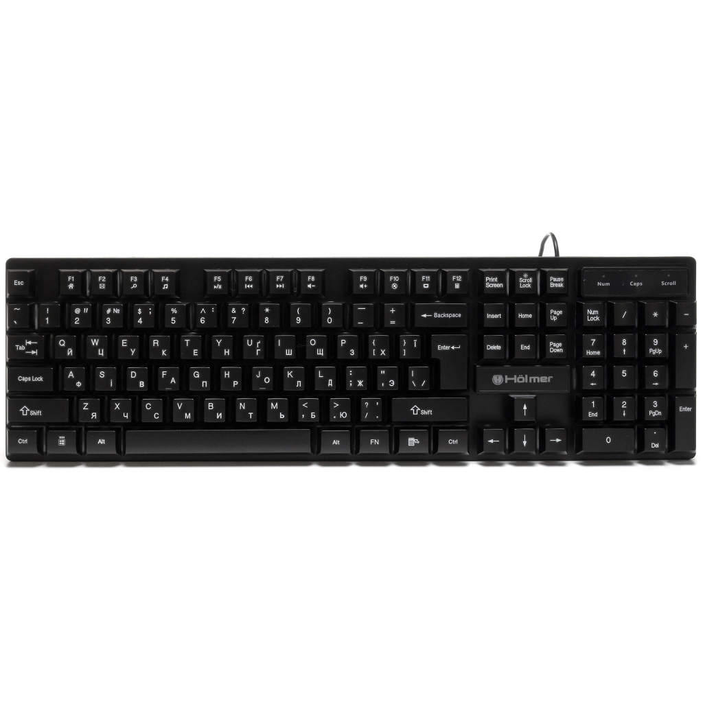 Клавіатура Hölmer K-01GS RGB Backlight USB UA Black (K-01GS)