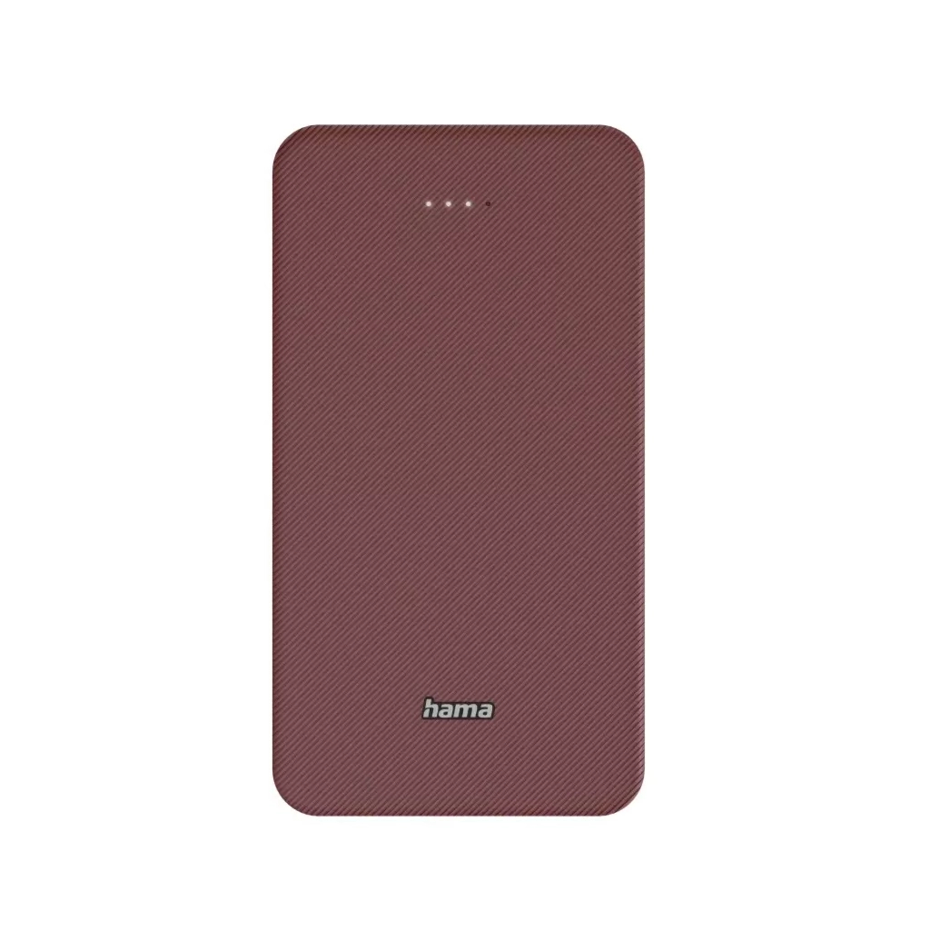 Батарея універсальна Hama 20000mAh, 15W/5V/3A, USB-C, USB-A, red (00201717)