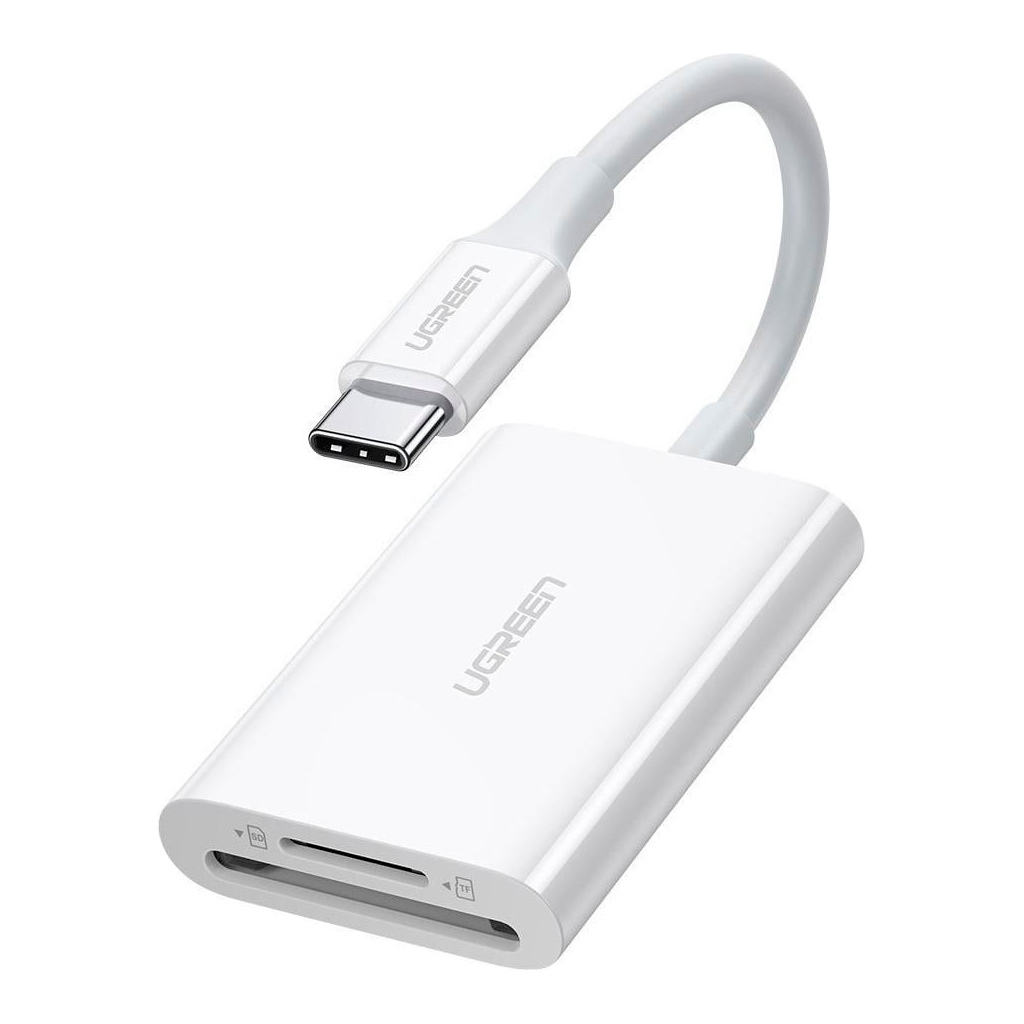 Зчитувач флеш-карт Ugreen USB-C 3.1 to TF/SD CM265 White (35506)